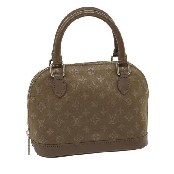LOUIS VUITTON Monogram Satin Little Alma Hand Bag Gray - Picture 1 of 15